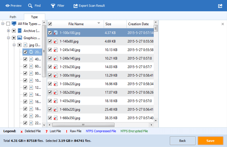 minitool power data recovery data recovery interface