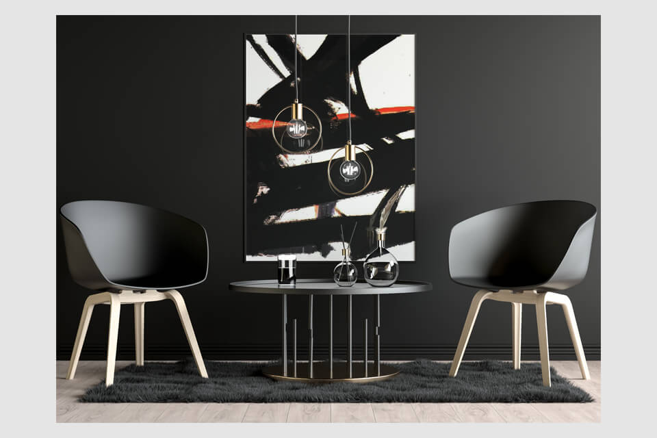 modern dark poster mockup