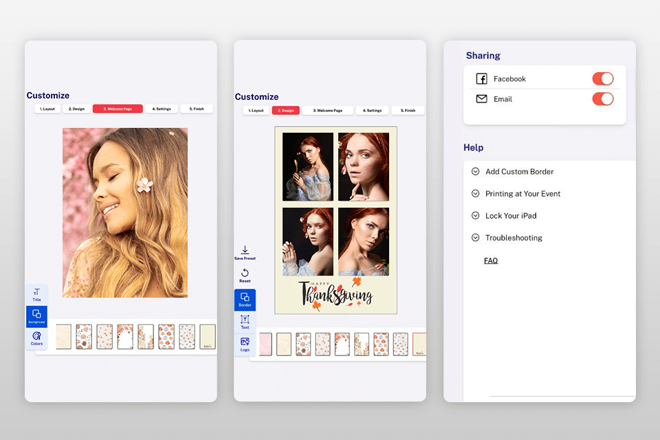 my photobooth app interface