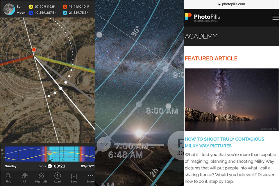 night photography app photopills