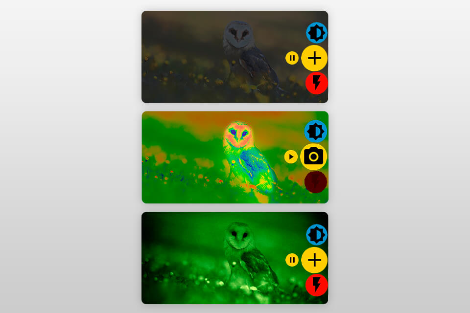night vision camera app interface