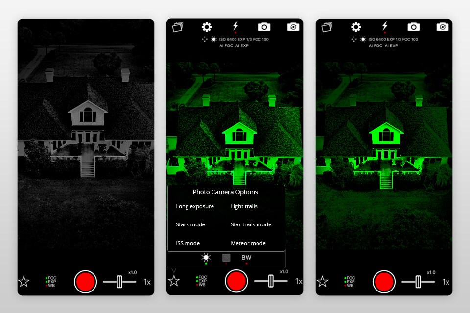 nightcap camera app interface