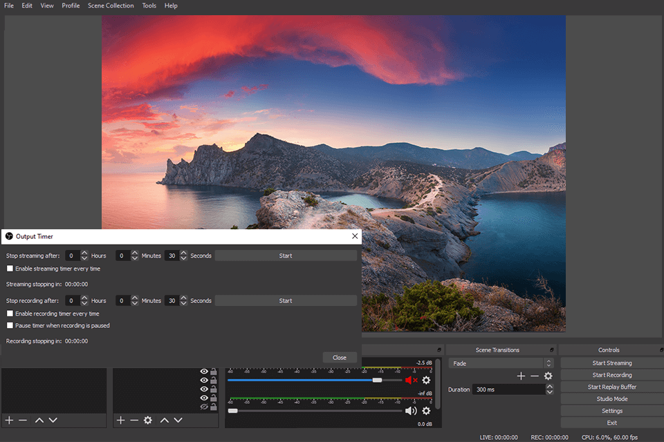 obs studio screen recorder no watermark interface