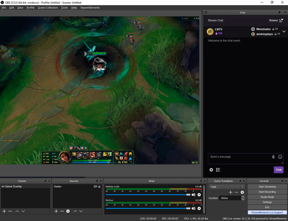 obs.live twitch streaming software