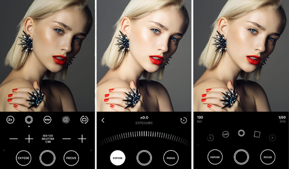 obscura 2 iPhone camera app interface