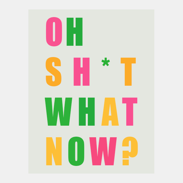 oh sht what now design book