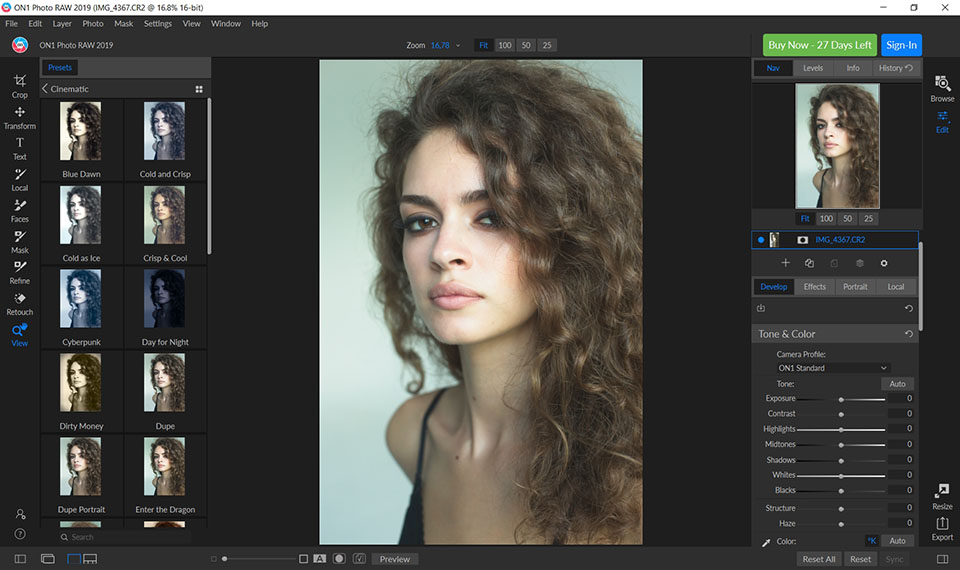 on1 photo raw presets functions