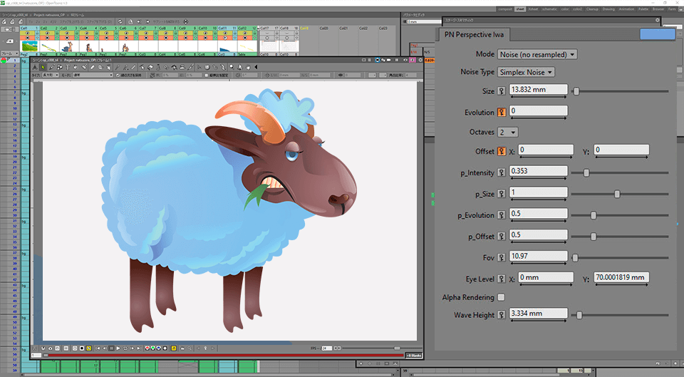 opentoonz storyboard software interface