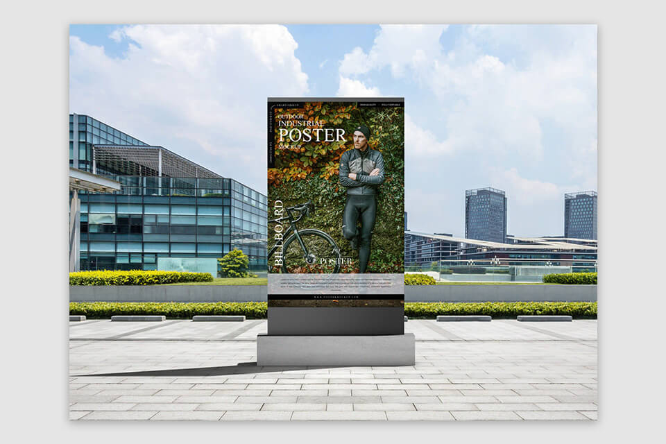 outdoor industrial billboard poster mockup