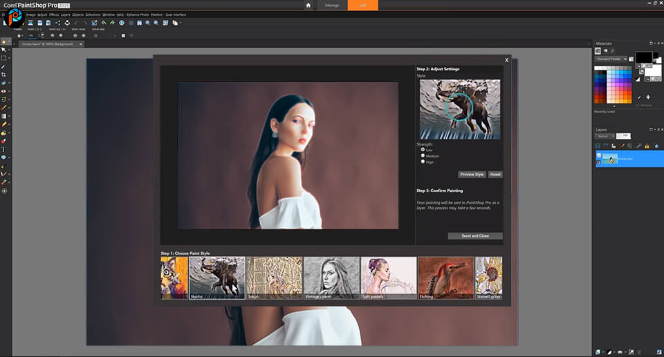 paintshop pro art media feature