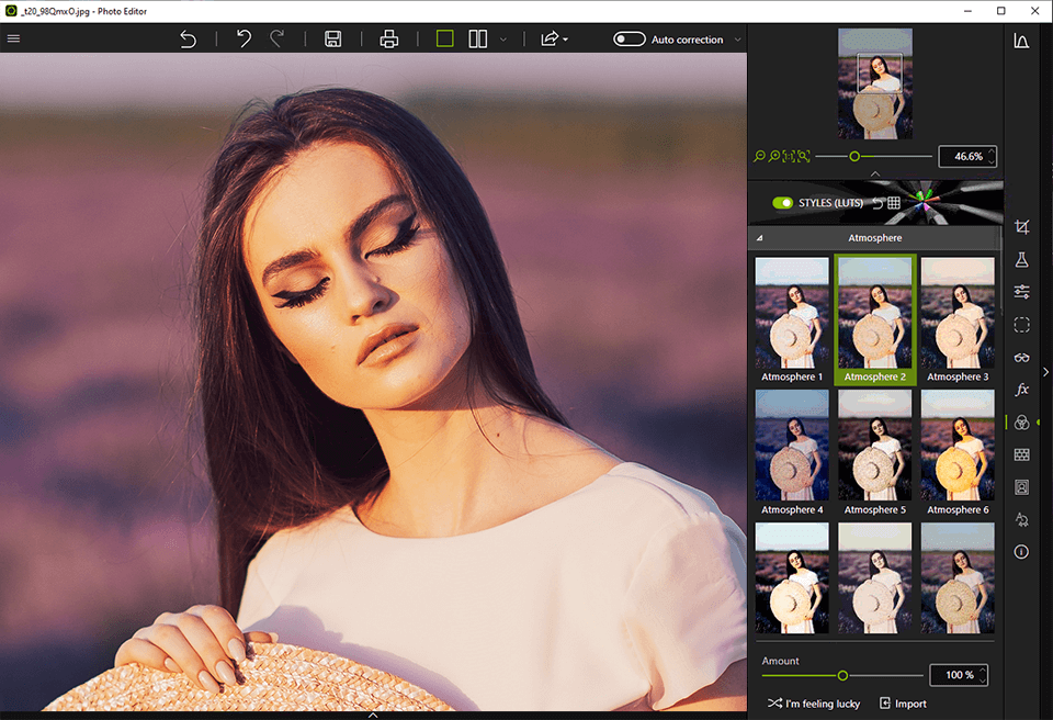 panel de tira de película inpixio