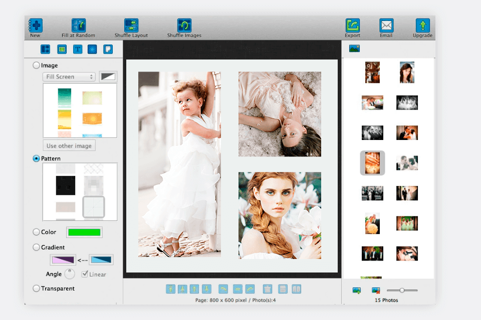 photo collage maker collage app for mac interface