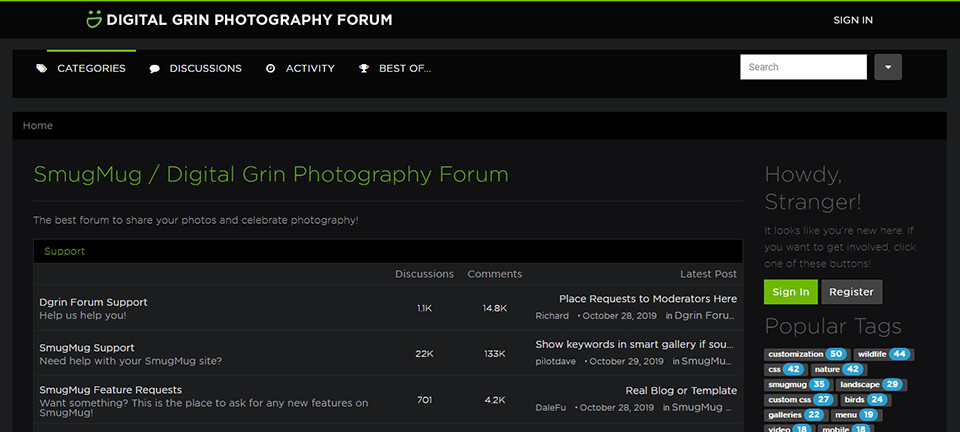 photography forums Digital Grin
