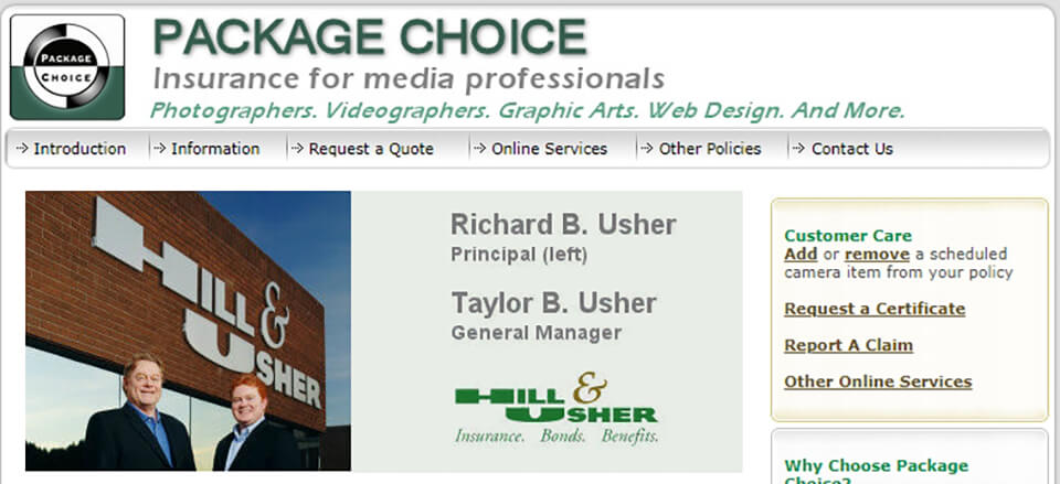 photography insurance hill and usher