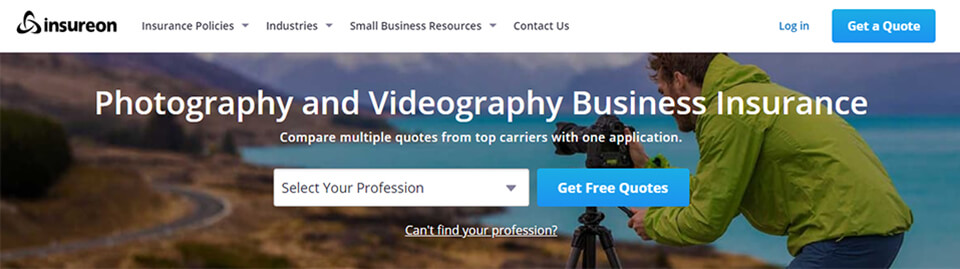 photography insurence insureon