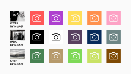 photography logo designs with colors