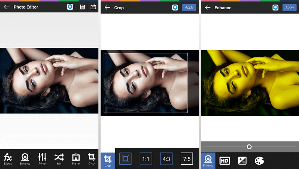 photoscape mobile interface