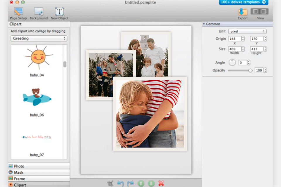 picture collage maker lite collage app for mac interface