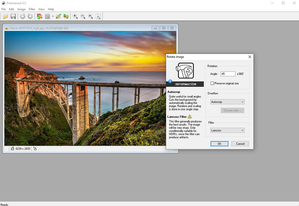 picturenaut 3 free hdr software interface