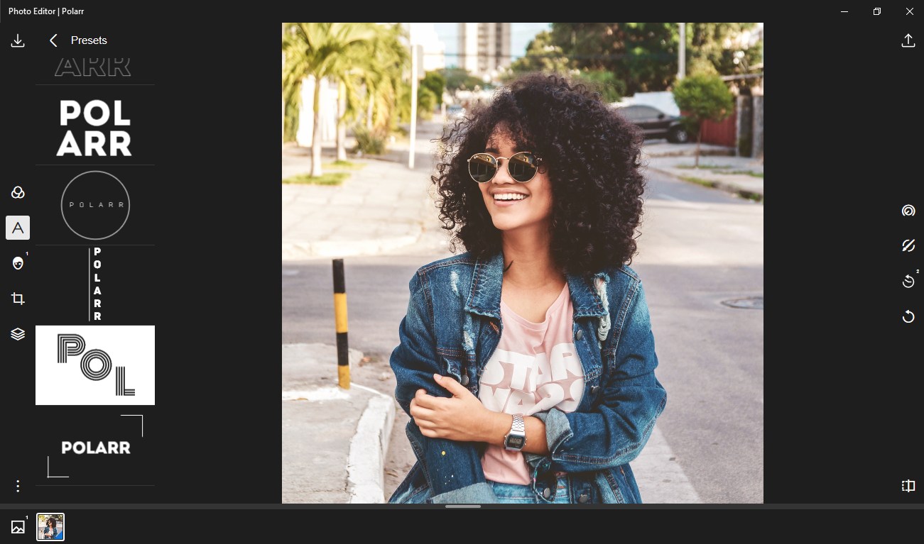 polarr pro add text