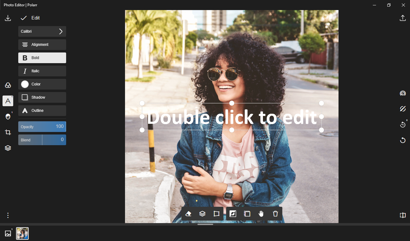 polarr pro text tool