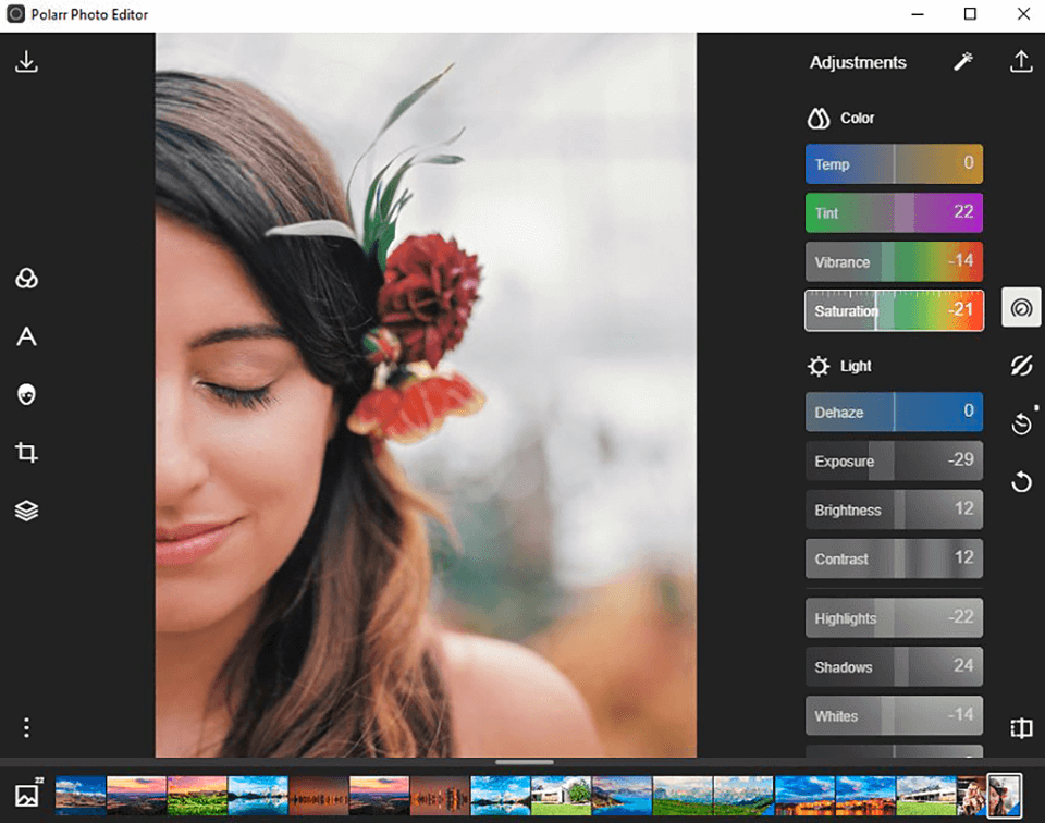 polarr best lightroom for linux interface