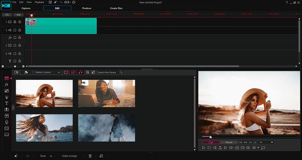 powerdirector 15 interface