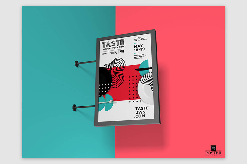 premium branding wall poster mockup