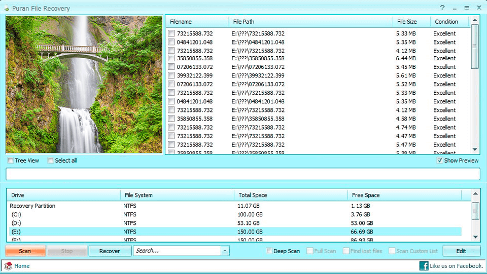 puran interface sd card recovery software