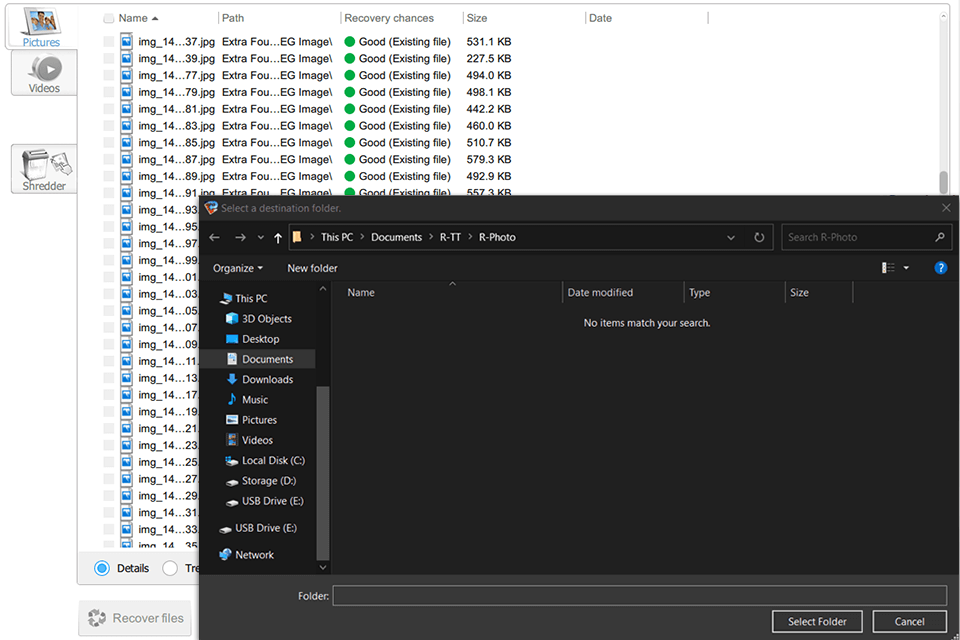 r-photo software interface