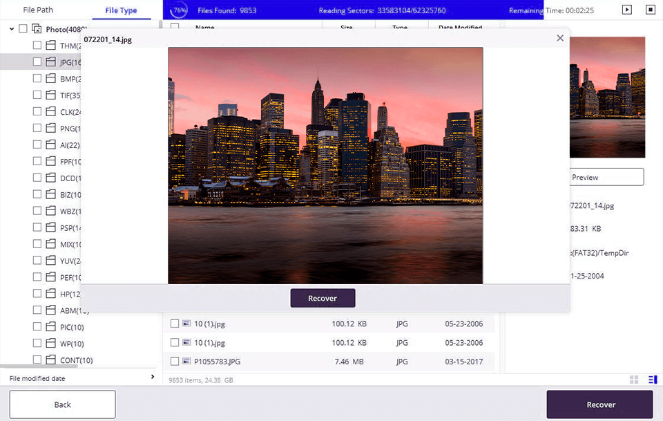 recoverit interface sd card recovery software