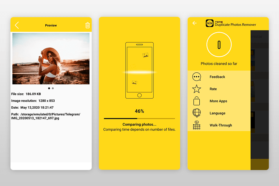 remo photo cleaner app interface