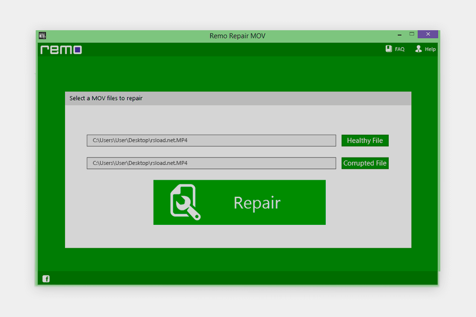 remo repair mov settings