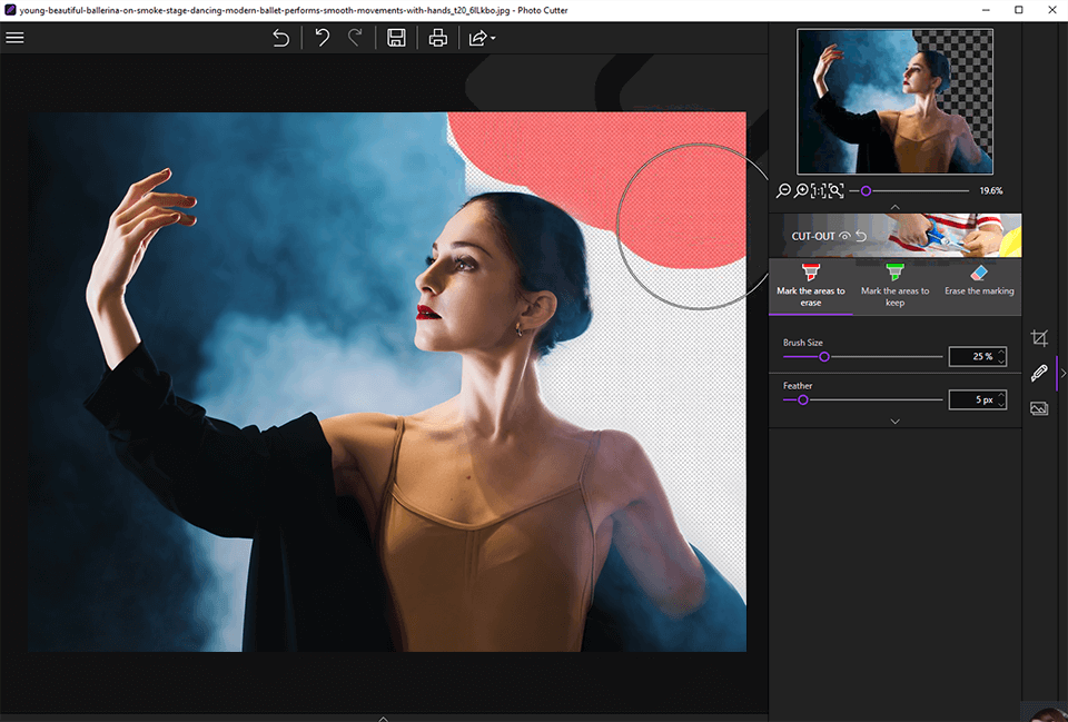 retoque selectivo automático inpixio