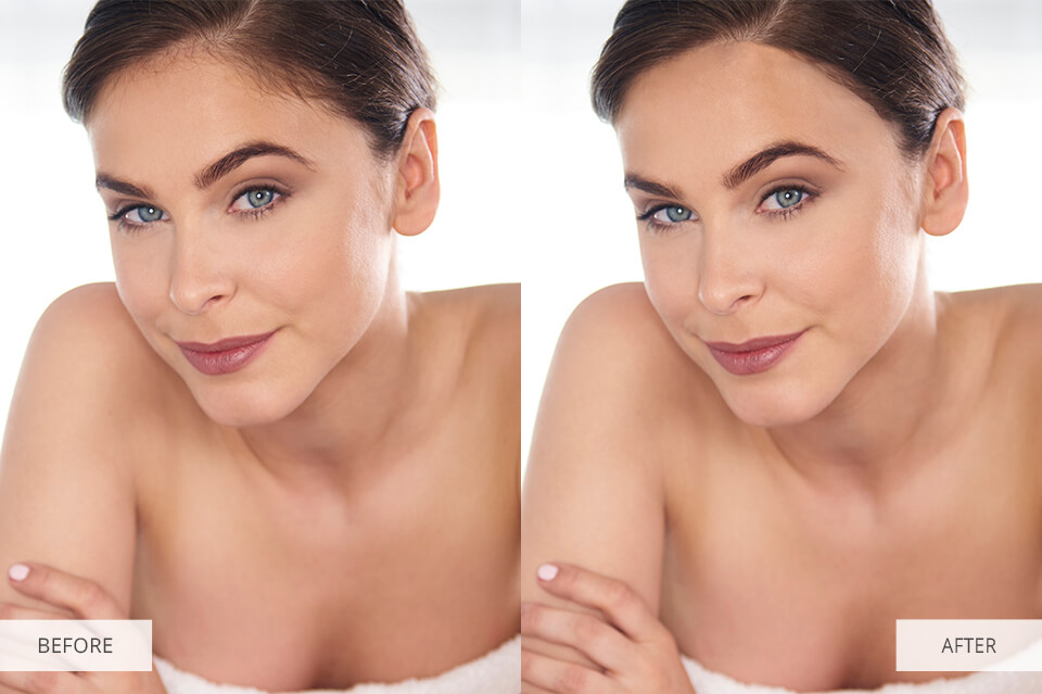 retouching hair healing brush