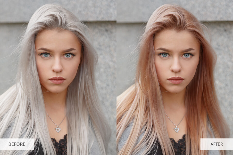 retouching hair quick mask mode