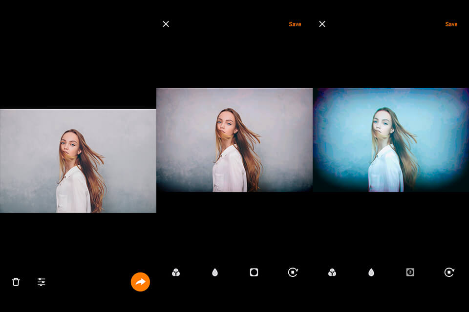 retrica selfie app screen