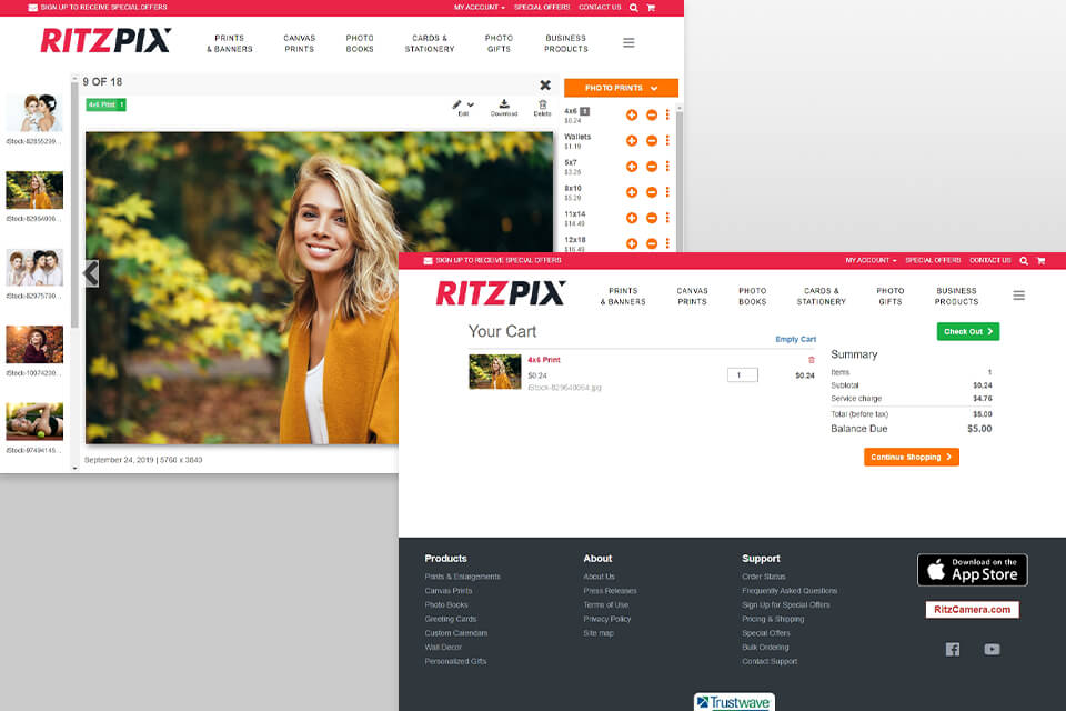 ritzpix photo printing