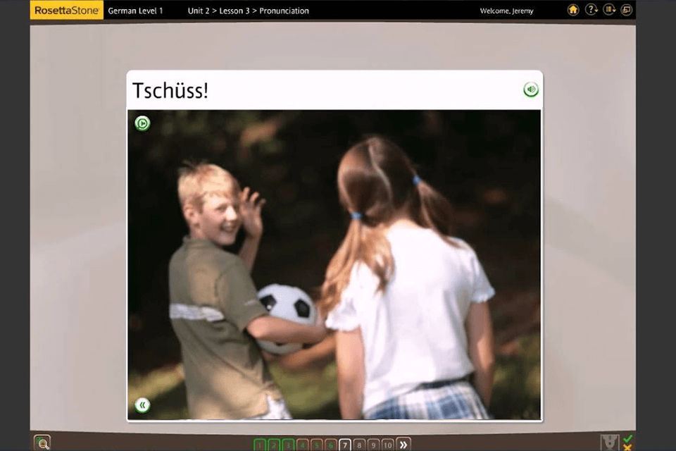 rosetta stone best german learning software interface