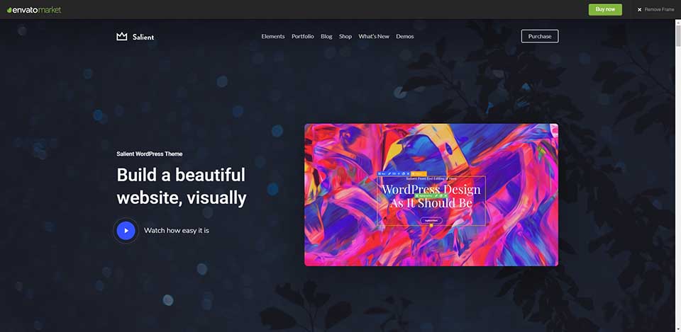 salient wordpress theme