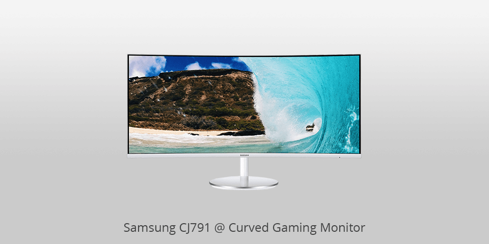 top curved gaming monitor on quantum dots with ultra-wide screen