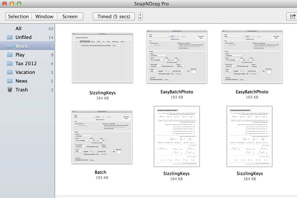 sbapndrag snipping tool for mac interface