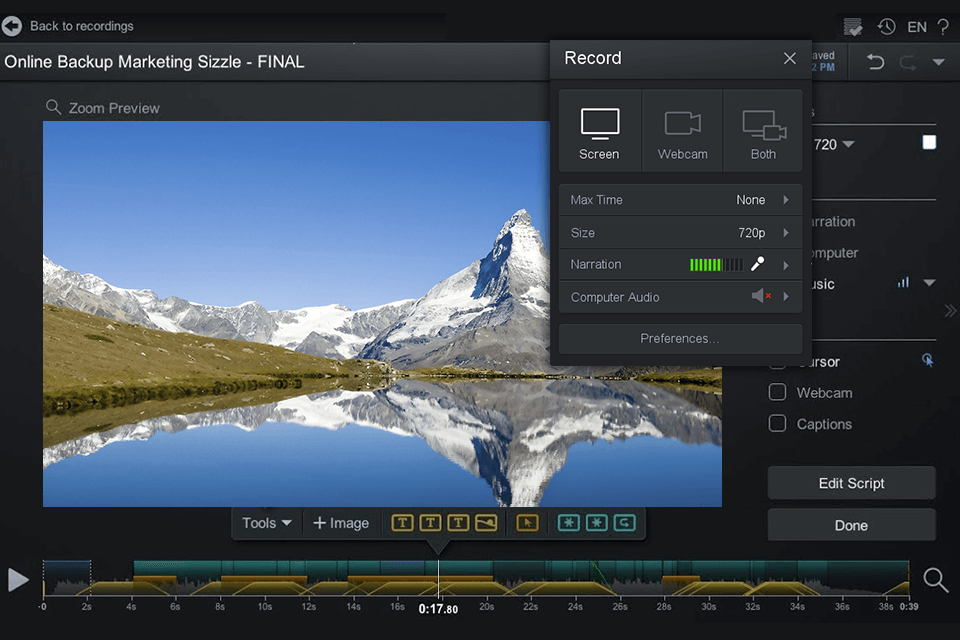screencast o-matic screen recorder no watermark interface
