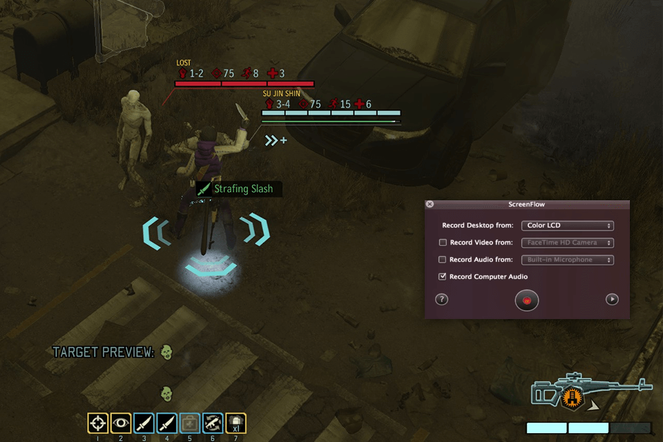 screenflow game recording software interface