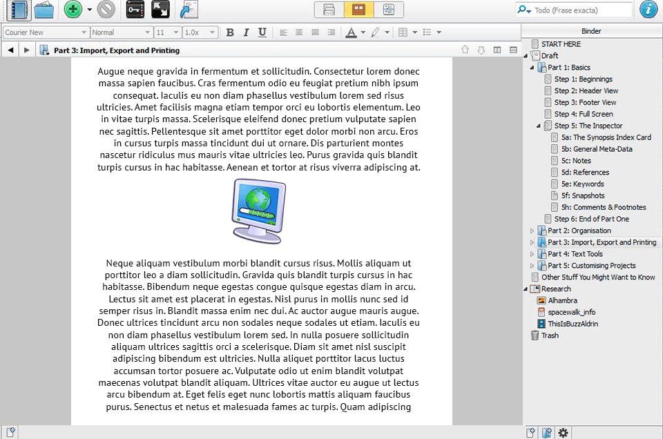 scrivener download interface