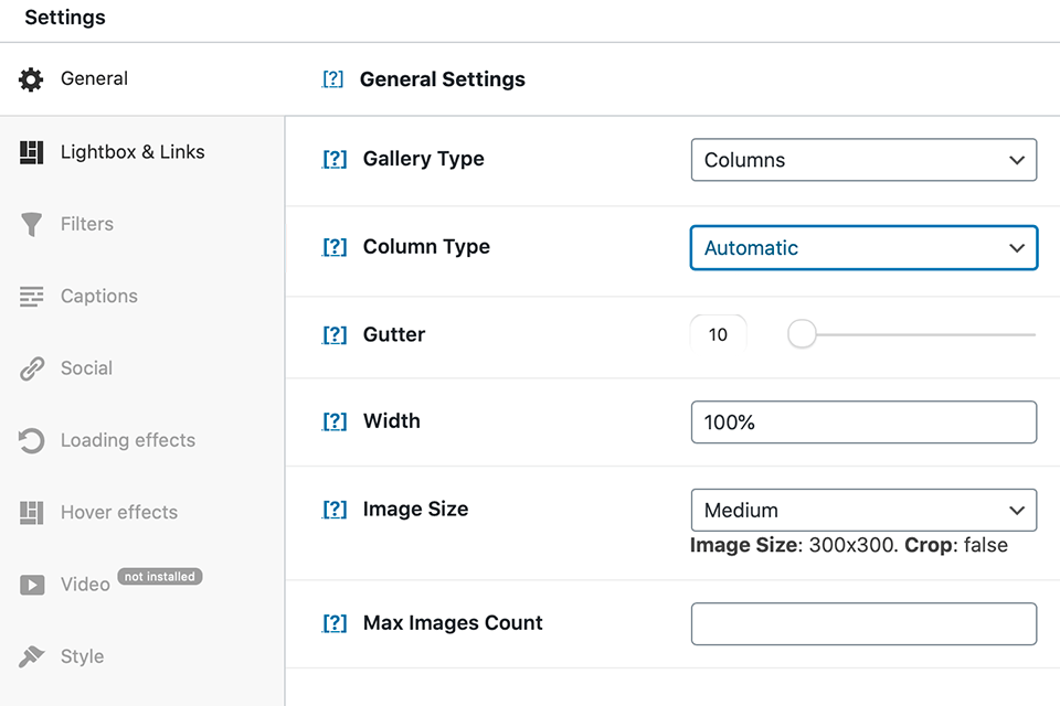 settings wp modula review