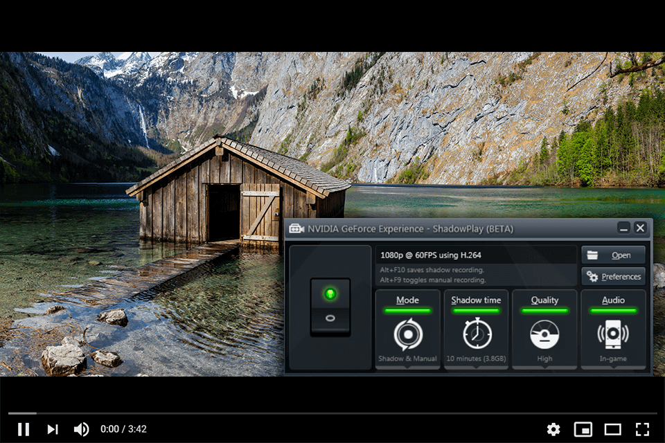 shadowplay youtube recording software