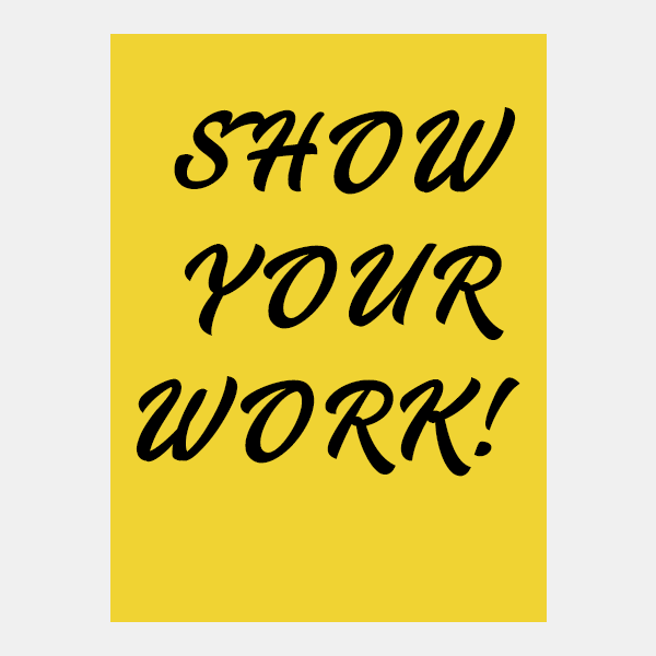 show your work design book