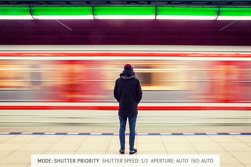 shutter priority mode