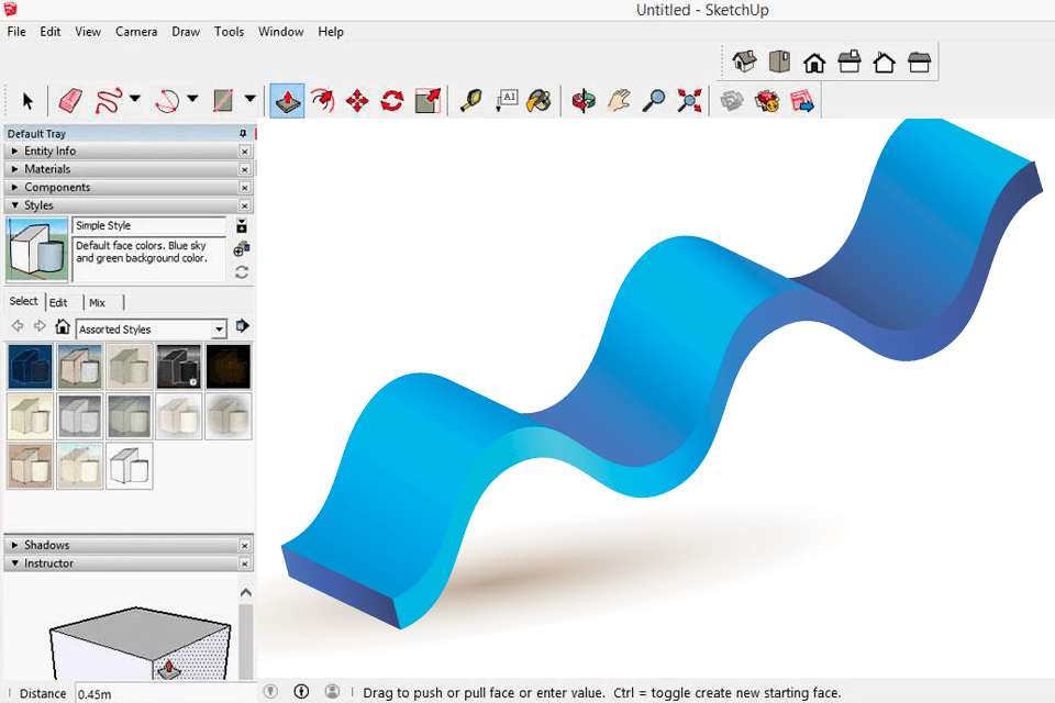 sketchup interface 3d printing software